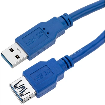 Kabel Techly USB Type A - Type A M/F 3 m Blue (ICOC U3-AA-30-EX)