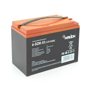 Тягова акумуляторна батареяAGM MERLION 6-DZM-45, 12V 45Ah M5(222*1211*175) (UG-16727)