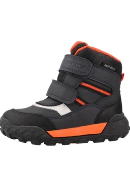 Детские зимние ботинки Geox Trekkyup Amphibiox, сапоги 22 р тёмно-синий/оранжевый мальчику