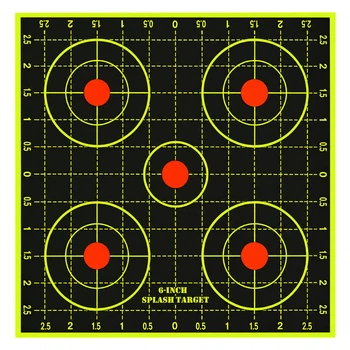 Реактивная мишень ST «Круги» квадратная 15×15 см, 25 шт.