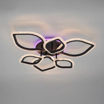 Управляемая светодиодная СМАРТ люстра ESLLSE AZALIA ICE RGB 100W 7R 680x110мм Черная