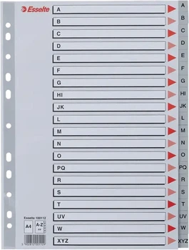 Пластиковые алфавитные разделители Esselte А4 A-Z (5902812001129)