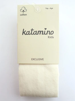 Детские хлопковые колготки Katamino Exclusive однотонные Молочные 110-116 / 5-6 лет
