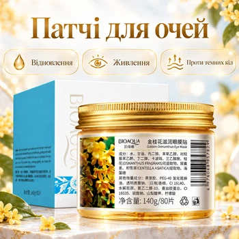Патчі-маска для шкіри навколо очей Bioaqua Golden Osmanthus Eye Mask із золотим османтусом 80 шт.