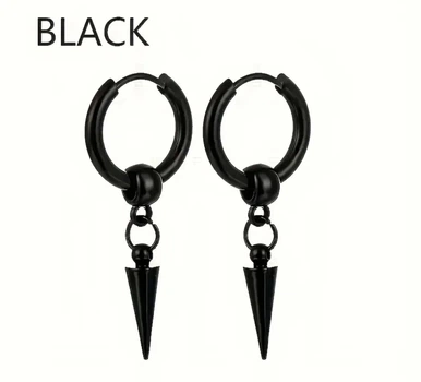 Сережки 2 в 1 колечком Stainless Steel (медична сталь) Діаметр 1,5 см. Довжина 4 см.