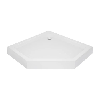 Lidz Душевой поддон DOZORCA SC90x90.LOW, низкий, пятиугольный, акриловый + ножки, диаметр слива 50 мм