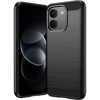 Силиконовый (TPU) чехол UniCase Carbon для Xiaomi Redmi Note 17 Pro Max - Black