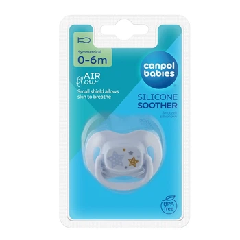 Пустышка силиконовая Canpol babies 22/580 синяя Newborn Baby симметричная 0-6 мес