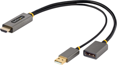 Кабель Startech HDMI Type A - DisplayPort 0.3 m Black Grey (65030897143)