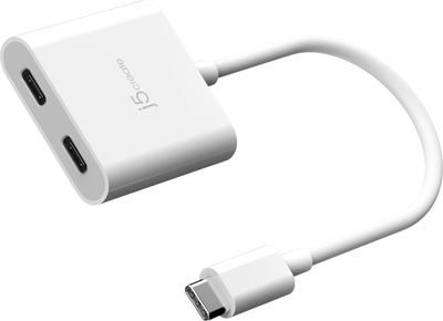 Адаптер j5create USB Type C - Dual USB Type C 0.1 m White (4712795088779)