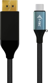Adapter kablowy I-Tec USB Type C 3.1 - DisplayPort 1.5 m Black (8595611702631)
