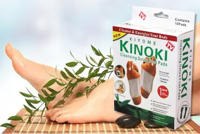 Пластир для виведення токсинів KINOKI детокс на стопу, натуральні інгредієнти