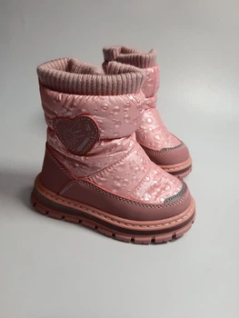 Зимние ботинки для девочки Apawwa 6915-1 pink розовые р. 24-16 см