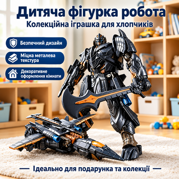 Робот-трансформер Мегатрон — Лідер Десептиконів 19 см з гарматою та сокирою IS3679