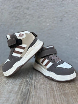 Дитячі демісезонні хайтопи для хлопчиків Apawwa ABQ0742R Brown 25 р, бежевий