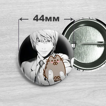 Значок Яґамі Лайт з аніме Зошит смерті / Death Note. №7. 44мм