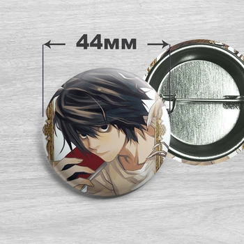 Значок Ел з аніме Зошит смерті / Death Note. №12. 44мм
