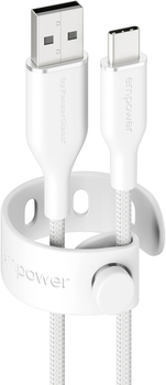 Кабель Panzer Glass Empower by Racing USB-A - USB-C 3.0 60W 1.2 м White (EM30290)