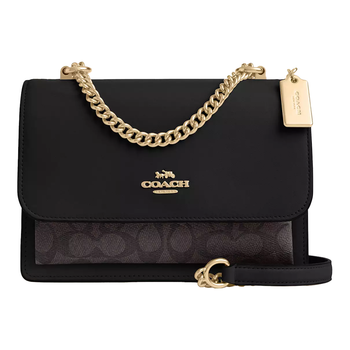 Сумка женская Coach Klare Crossbody Bag In Signature Canvas Gold/Walnut/Black