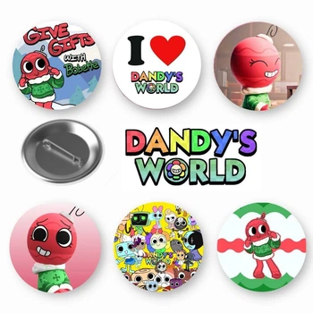 Набор закатный значков Dandy's world Roblox Мир Денди Роблокс персонаж Бобет Bobette 6 шт (ЗН10375)