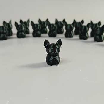 Набор миниатюрных летучих мышей, 20 шт., черный PLA-пластик, 21×15×11 мм