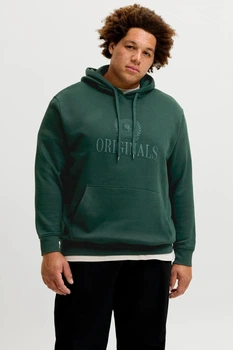 Худі Frederiksberg Monogram з принтом Jack&Jones зелений 4XL (200518-green-13597)