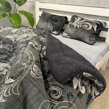 Одеяло холлофайбер Cappone из микрофибры Грация 200х220 см , серое