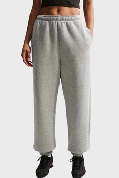 Брюки жіночі Nike Studio Fleece Medium Weight High-Rise Oversized Cuffed Pants S Сірий IM8074-063