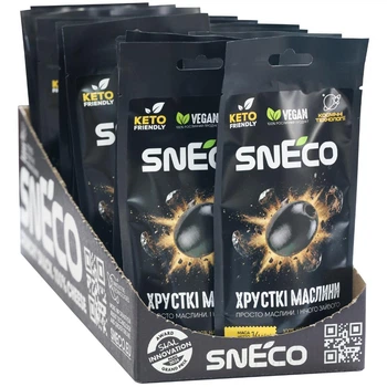 Короб фірмовий ShowBox (25 упаковок) "Маслини сушені snEco", 14г