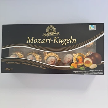 Марципанові цукерки Henry Lambertz Mozart Kugeln в темному шоколаді 200г