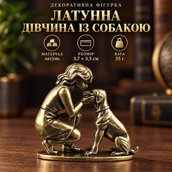 Фігурка «Дівчина із собакою» 3,7 × 3,5 см, 35 г