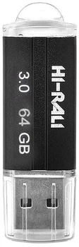 Накопичувач Hi-Rali Corsair 64GB USB 3.2 Gen 1 (HI-64GB3CORBK) Black