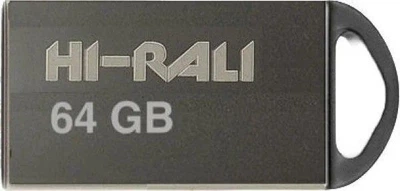 Накопичувач Hi-Rali Mini Fit 64GB USB 2.0 (HI-64GBMINFIT) Silver