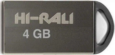 Накопичувач Hi-Rali Mini Fit 4GB USB 2.0 (HI-4GBMINFIT) Silver