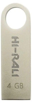 Накопичувач Hi-Rali Shuttle 4GB USB 2.0 (HI-4GBSHSL) Silver