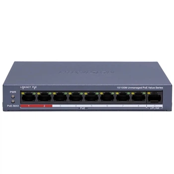 9-ти портовий POE комутатор Hikvision DS-3E0109P-E/M(C), 8xRJ45 (100M) PoE + 1x RJ45 (100M) (UG-44280)