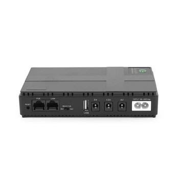 ДБЖ UPS-36W DC1036P-10 для роутерів/комутаторів/PON/POE-430(15-24V), 5/9/12V, 10400мAh, USB 3.0, Black, BOX