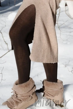 Колготки з мериносової вовни Steven 130 MERINO WOOL M/L (зріст 156-168 см) Коричневі