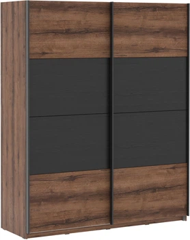 Шкаф-купе Frisco Bellevue двухдверный 1703x612x2097 мм Дуб болотный/Дуб черный (9831-RMRS824)