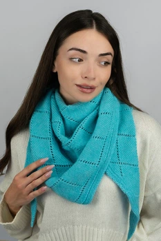 Косинка-бактус в'язана Braxton «Аргайл» (7272), бірюзовий.