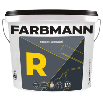 Краска фасадная структурная FARBMANN R Structure Acrylic Paint (База LAP, белая) 5л