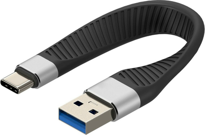 Кабель TECHly USB 3.0 USB-A - USB-C 3.2 Gen 2 15W 0.12 м Black (ICOC-USBC-FL-U322)