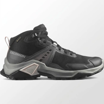 Чорні жіночі водовідштовхуючі черевики Salomon X Raise Mid Gore Tex Women's Hiking Black/Magnet трекінгові зручні Розмір 38.5