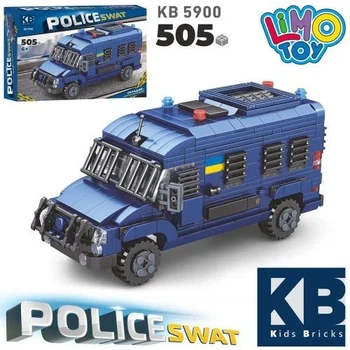 Конструктор для дітей Поліцейська машина LIMO TOY, Іграшковий набір на 505 деталей (KB 5900/Г17)