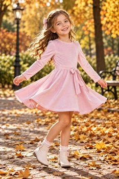 Платье Velvet Sparkle с мерцающими стразами Kiddo розовый 110 см