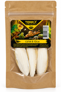 Панцирь каракатицы (Сепия) TerriX, корм для улиток Ахатин, папугаев, черепах - 3 шт по 8-10 см