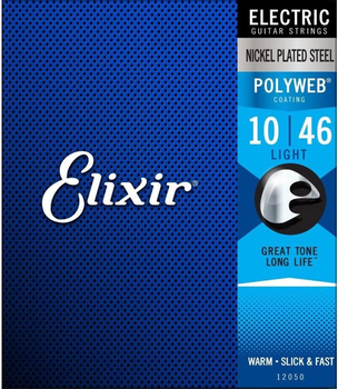 Струны для электрогитары Elixir 12050 Polyweb Nickel Plated Steel Light, калибр 10/46