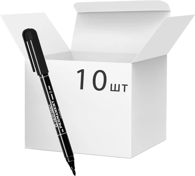 Набір перманентних маркерів Centropen Чорний 2 мм 10 шт (8595013600559)