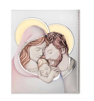 Срібна ікона Свята Родина (26 x 32 см) Valentі 81352 5L COL