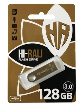 Флеш накопичувач Hi-Rali Shuttle USB 3.0 128GB Silver